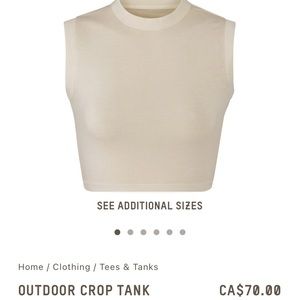 SKIMS Outdoor Crop Tank in Bone  SMALL